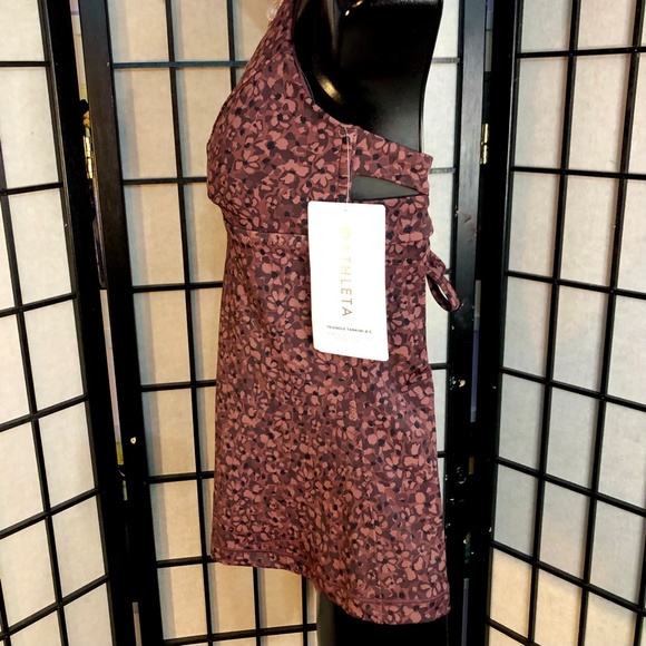 NWT Athleta Triangle Decadent Chocolate Tankini/High Waist Bikini Bottom, B Cup - Picture 9 of 14